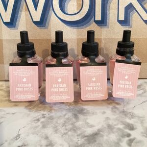 Four Bath & Body Works Parisian Pink Roses Wallflowers Refills